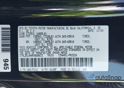2024 Toyota Tacoma Trd Sport 4Wd z USA, uszkodzony, nr VIN 3TMLB5JN4RM080833